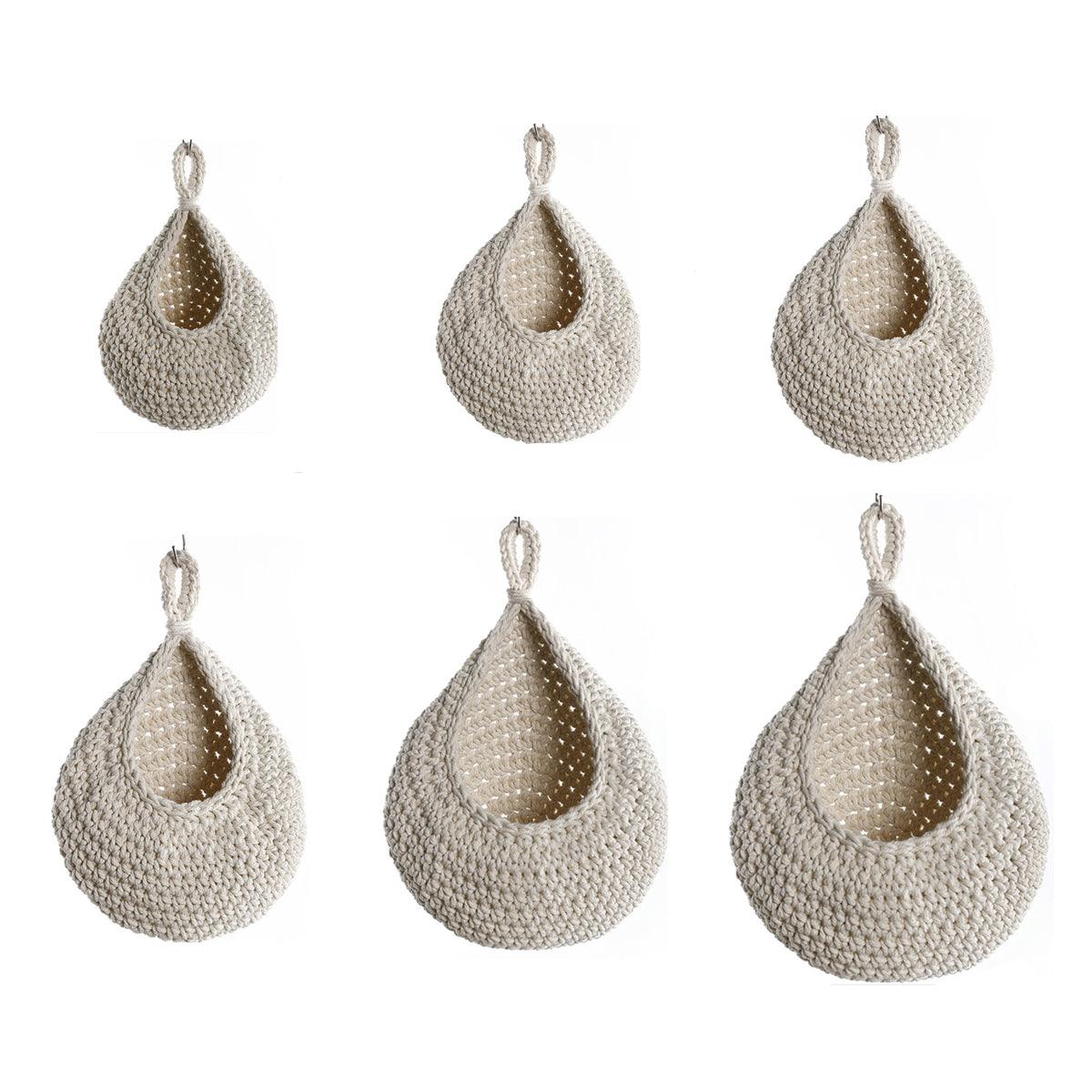 Cotton Rope Wall Basket in Six Sizes Set | StorageOZ