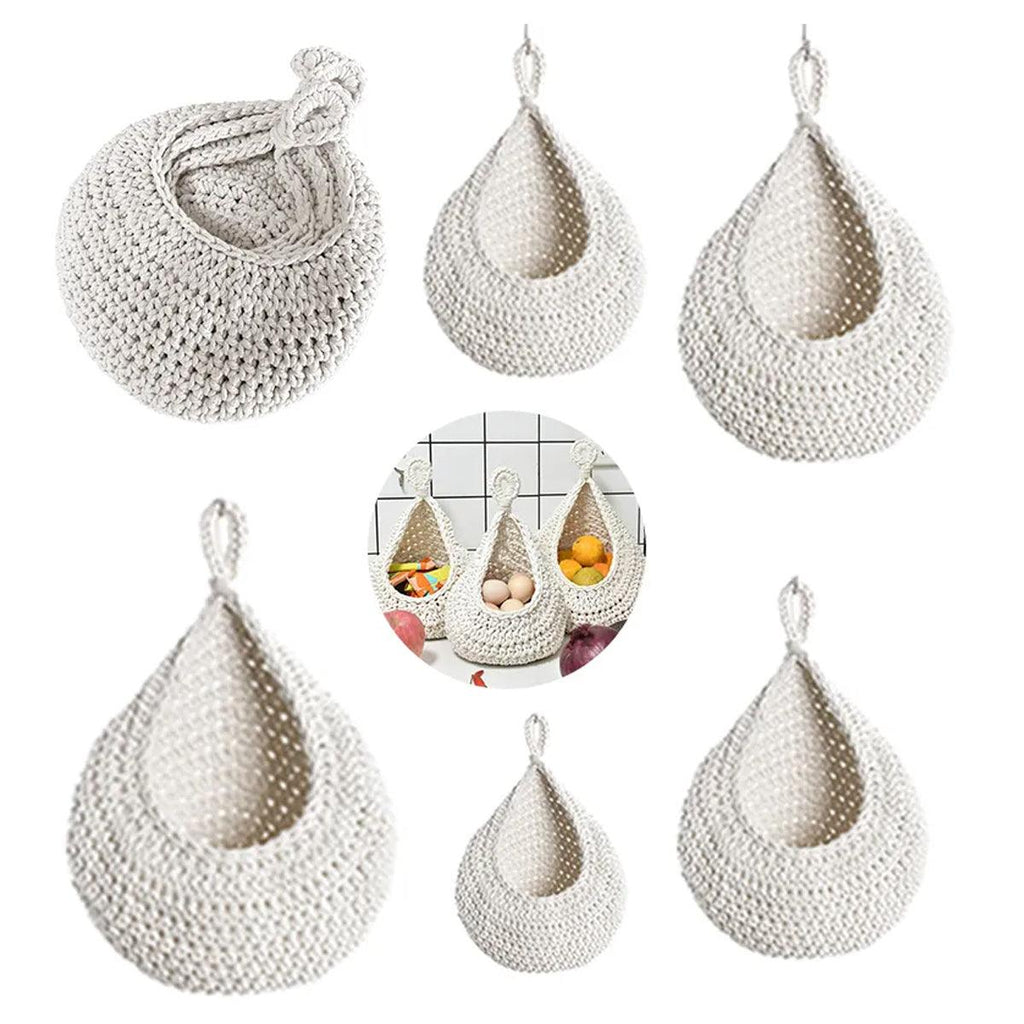 Cotton Rope Wall Basket in Six Sizes Set | StorageOZ