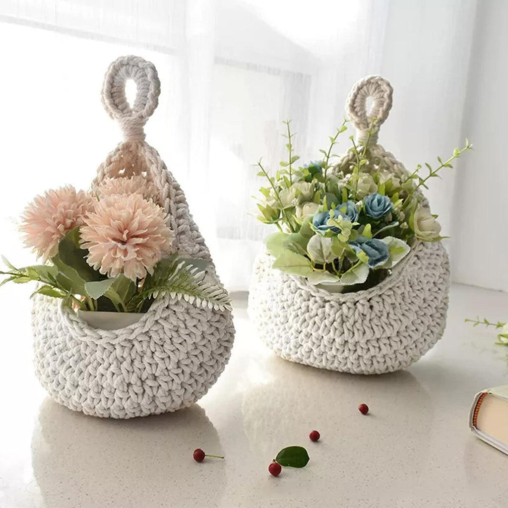 Cotton Rope Wall Basket in Six Sizes Set | StorageOZ