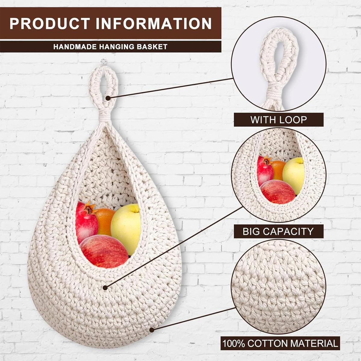 Cotton Rope Wall Basket in Six Sizes Set | StorageOZ