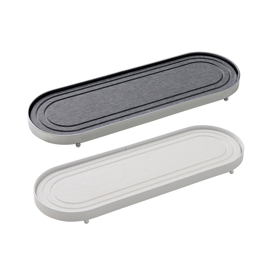 Oval Diatomite Drain Tray Two Colours Set | StorageOZ