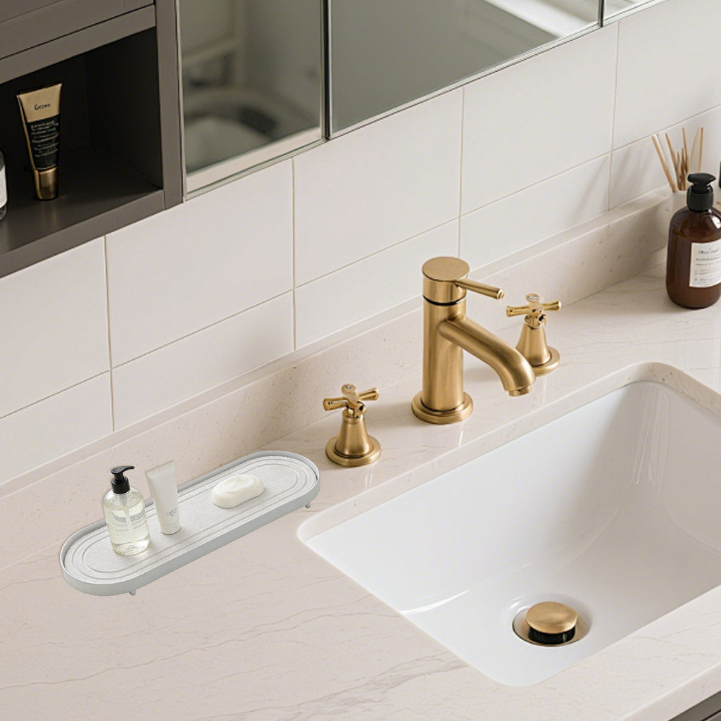 Oval Diatomite Drain Tray Two Colours Set | StorageOZ