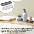 Oval Diatomite Drain Tray Two Colours Set | StorageOZ