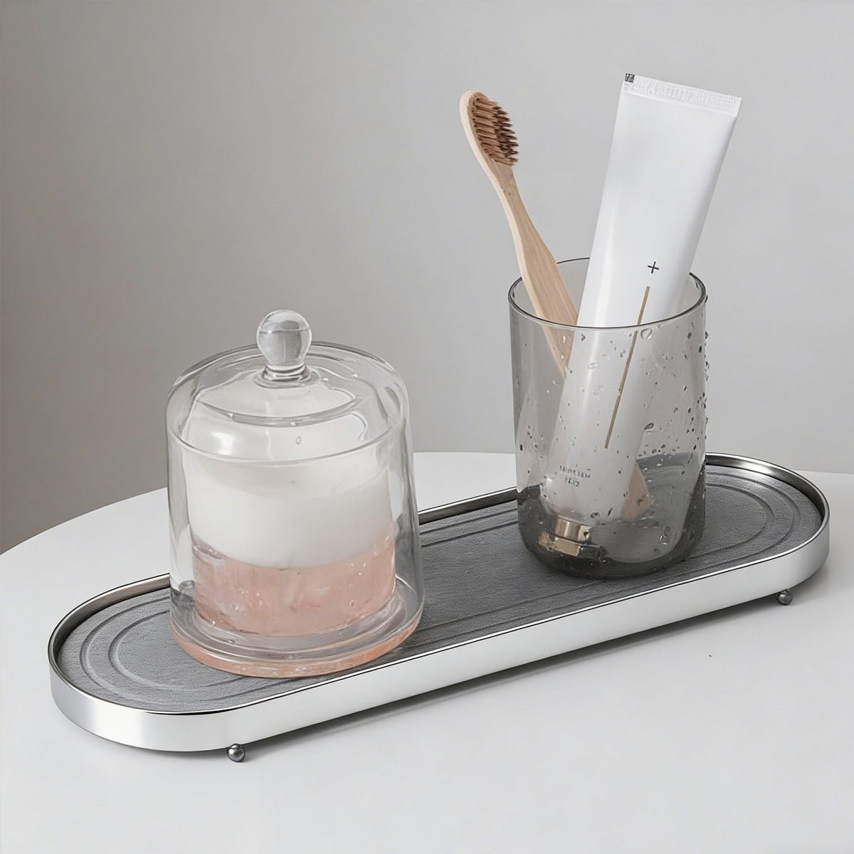 Oval Diatomite Drain Tray Two Colours Set | StorageOZ