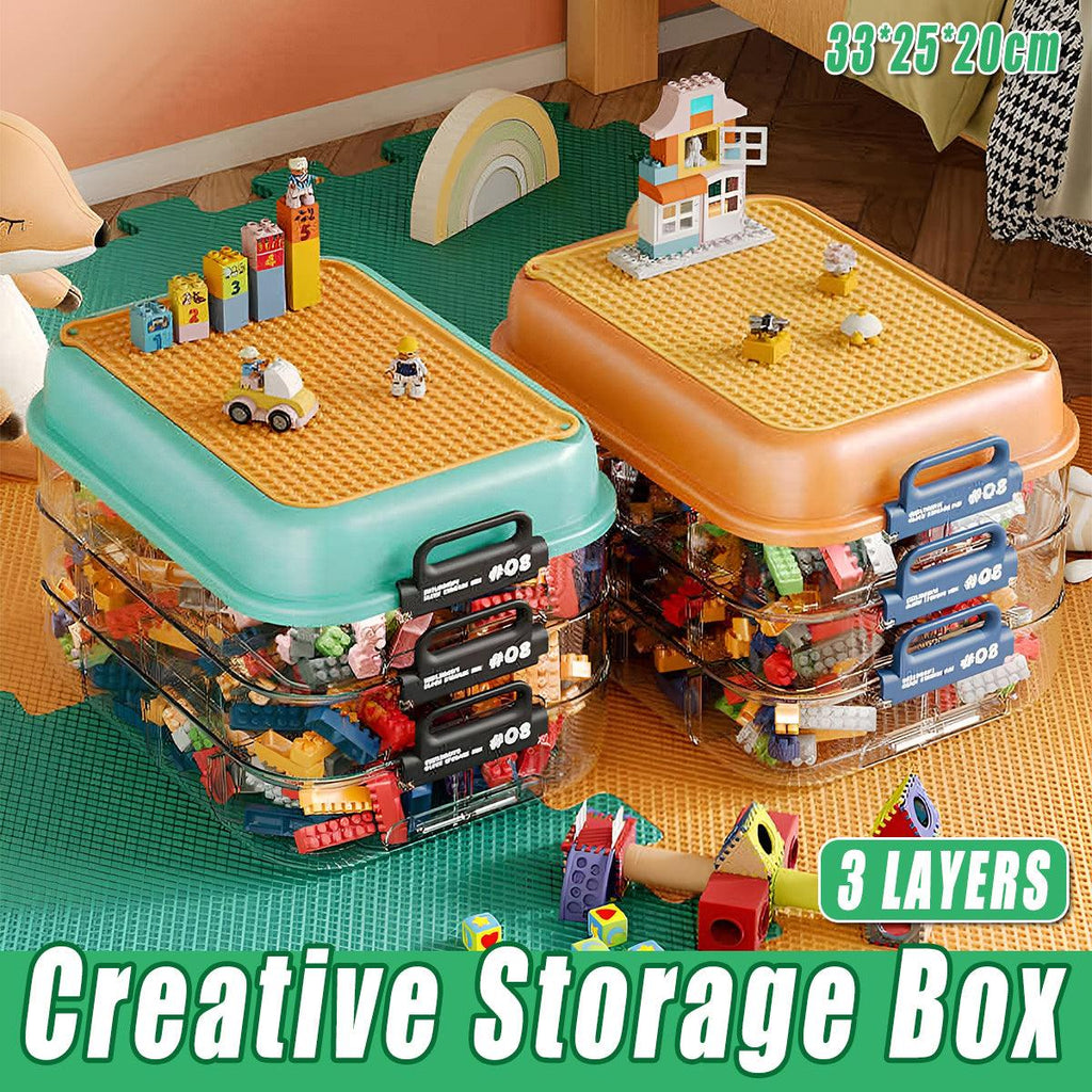 3 Layer Brick Storage Box Two Colours Set | StorageOZ