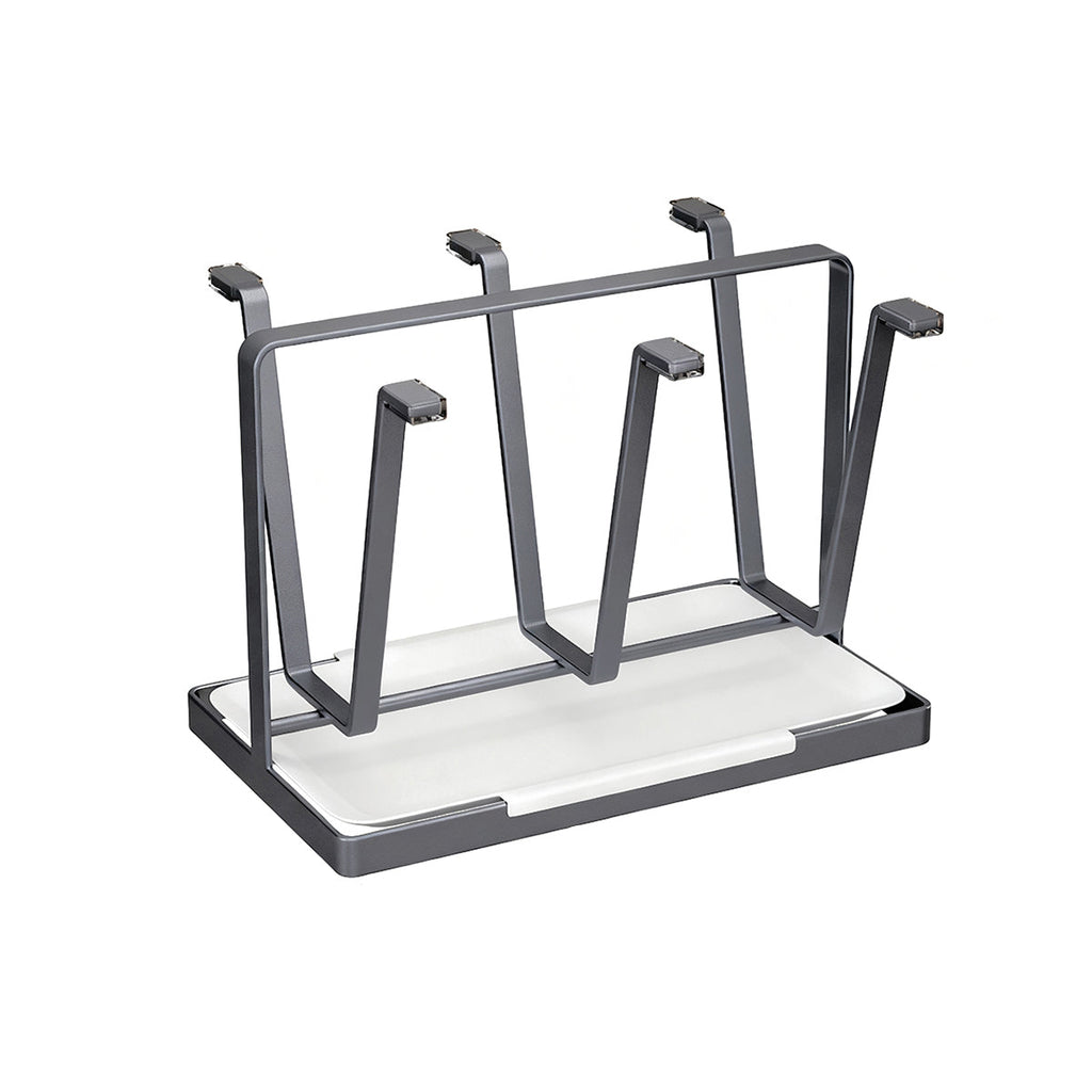 Six Hook Stainless Cup Rack Two Colours Set | StorageOZ