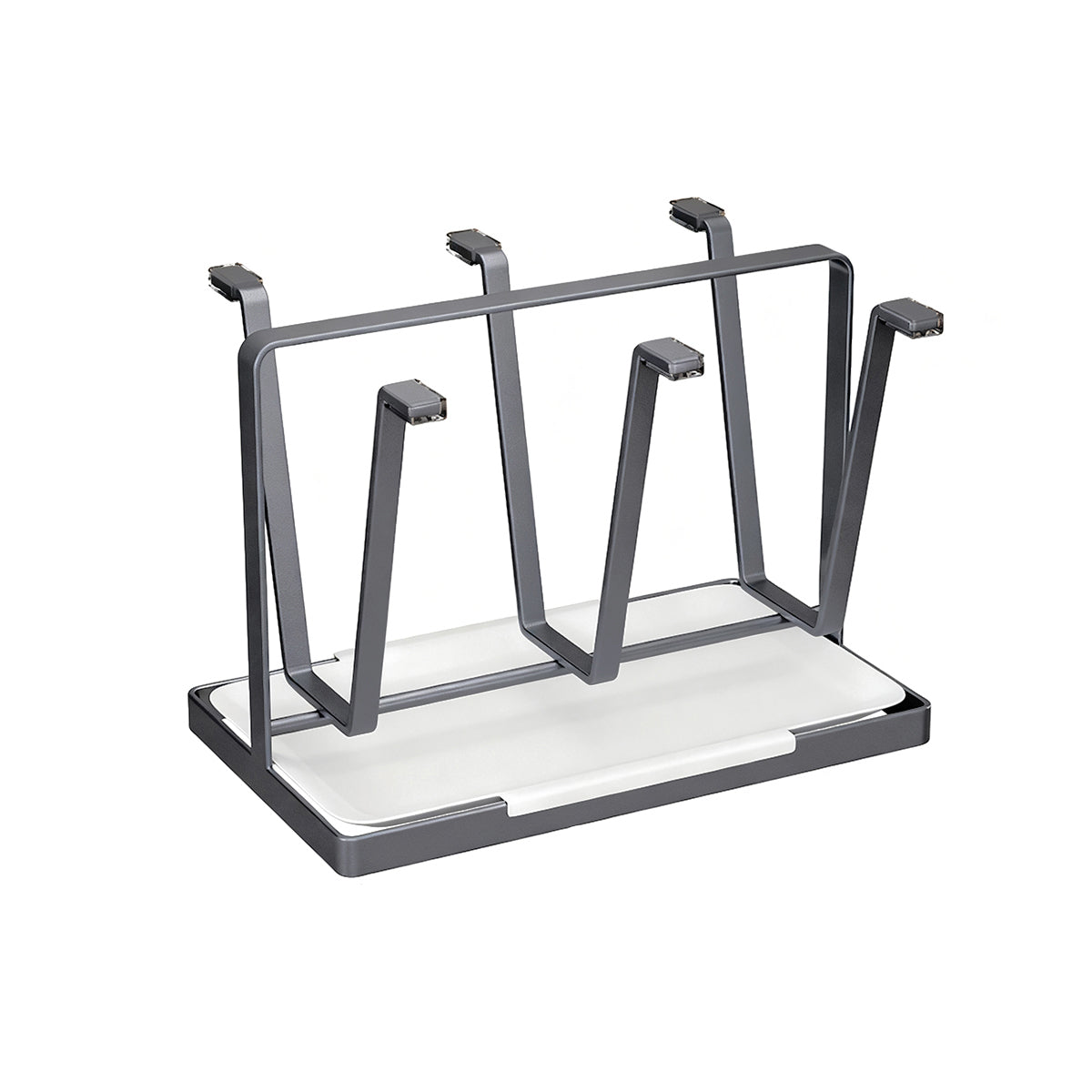 Six Hook Stainless Cup Rack Two Colours Set | StorageOZ