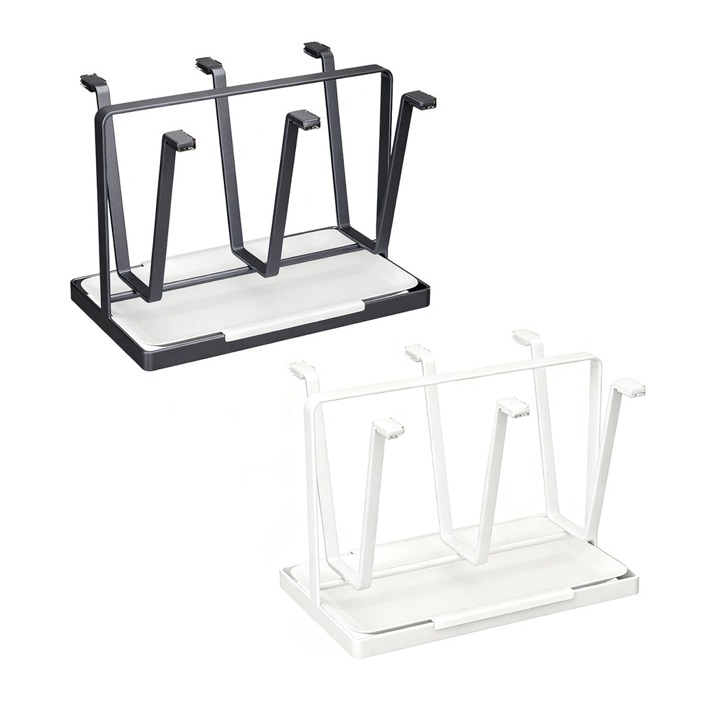 Six Hook Stainless Cup Rack Two Colours Set | StorageOZ