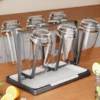 Six Hook Stainless Cup Rack Two Colours Set | StorageOZ