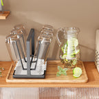 Six Hook Stainless Cup Rack Two Colours Set | StorageOZ