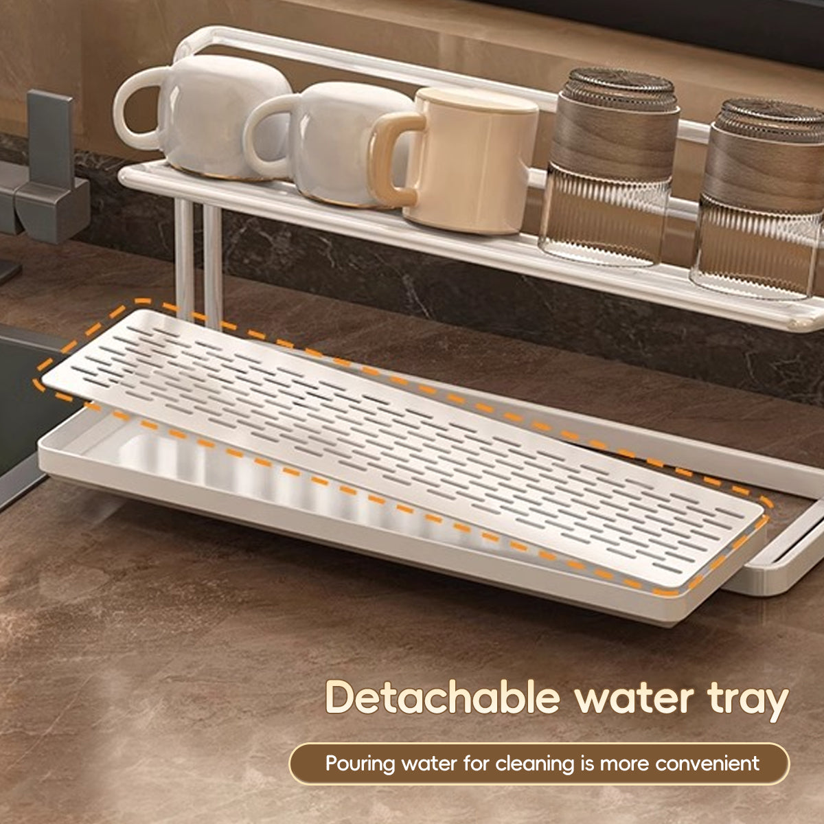 2 Tier Cup Drying Rack Two Colours Organiser | StorageOZ