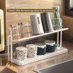 2 Tier Cup Drying Rack Two Colours Organiser | StorageOZ