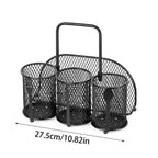 Black Kitchen Cutlery Holder Storage Rack | StorageOZ