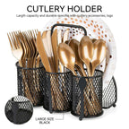 Black Kitchen Cutlery Holder Storage Rack | StorageOZ