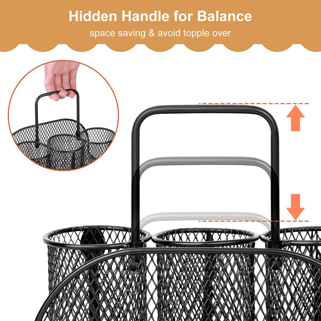 Black Kitchen Cutlery Holder Storage Rack | StorageOZ