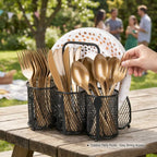 Black Kitchen Cutlery Holder Storage Rack | StorageOZ