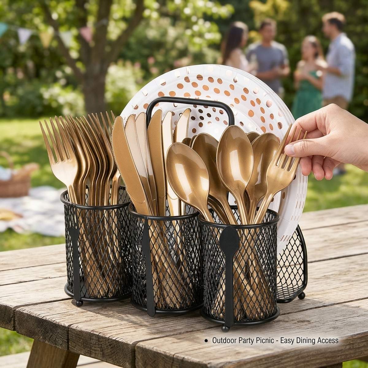 Black Kitchen Cutlery Holder Storage Rack | StorageOZ