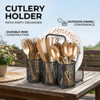 Black Kitchen Cutlery Holder Storage Rack | StorageOZ
