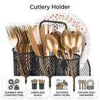 Black Kitchen Cutlery Holder Storage Rack | StorageOZ