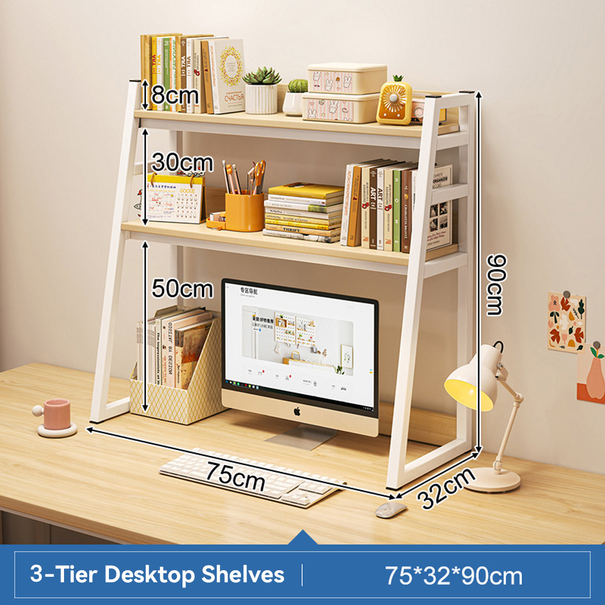 Ladder Desktop Storage Rack Two Widths Set | StorageOZ