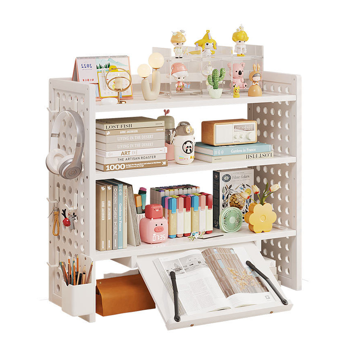 3 Tier Bamboo Desktop Shelf Two Sizes Set | StorageOZ