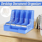 4 Section Plastic File Rack Two Colours Set | StorageOZ
