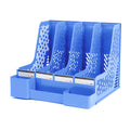 4 Section Plastic File Rack Two Colours Set | StorageOZ