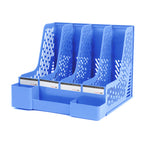 4 Section Plastic File Rack Two Colours Set | StorageOZ