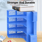4 Section Plastic File Rack Two Colours Set | StorageOZ
