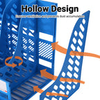 4 Section Plastic File Rack Two Colours Set | StorageOZ