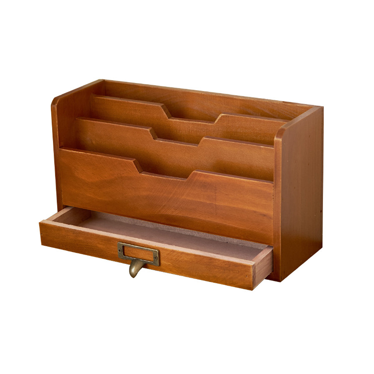 Old Wood Look Desk File Holder Organiser | StorageOZ