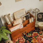 Old Wood Look Desk File Holder Organiser | StorageOZ