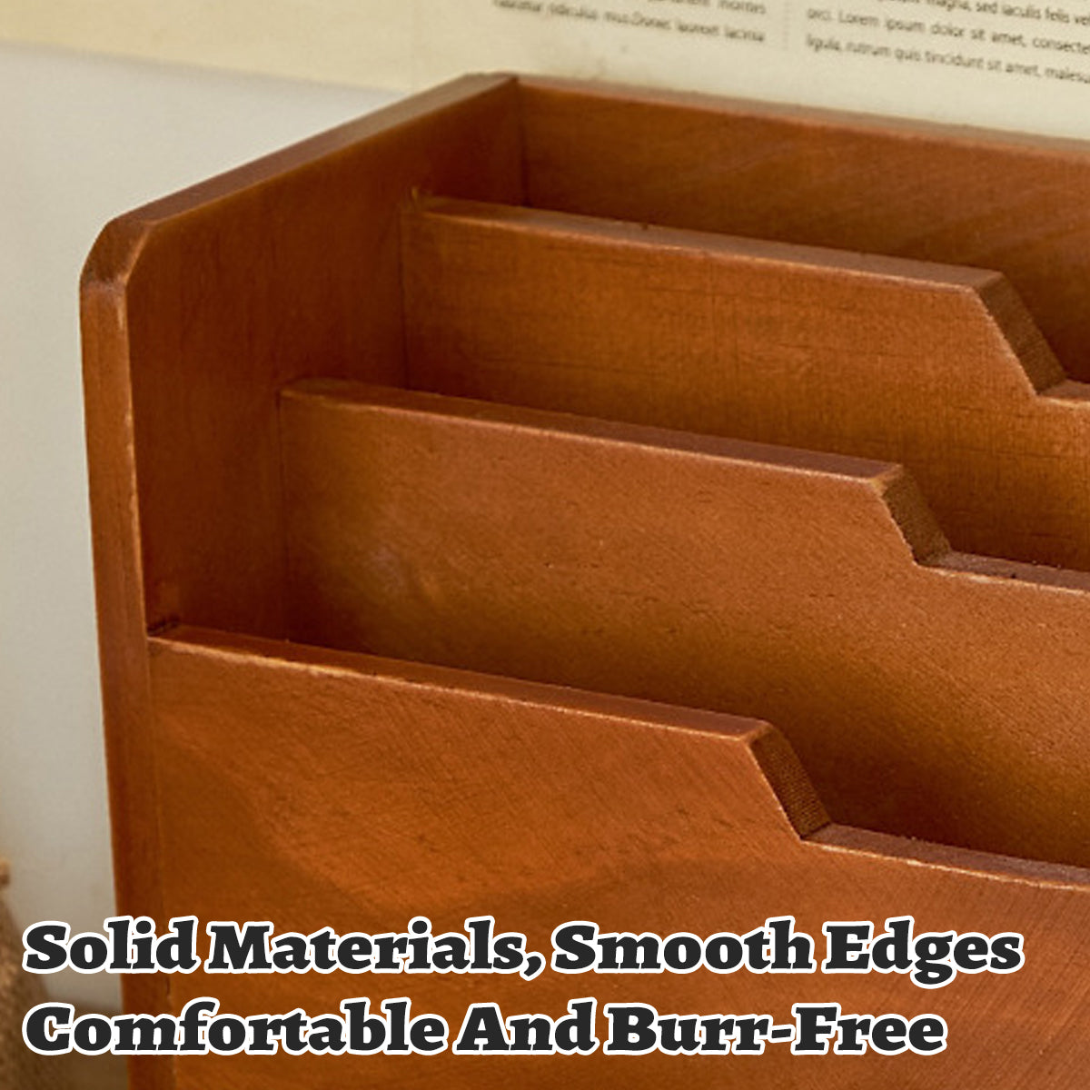 Old Wood Look Desk File Holder Organiser | StorageOZ