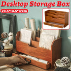 Old Wood Look Desk File Holder Organiser | StorageOZ