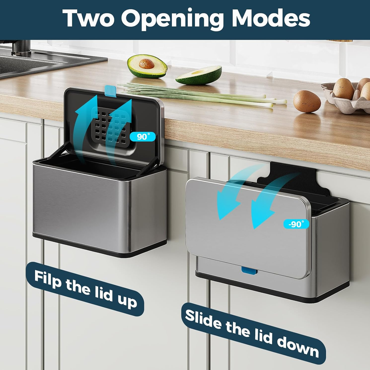 Trash Cans Two Sizes Home Organiser Set Rack | StorageOZ