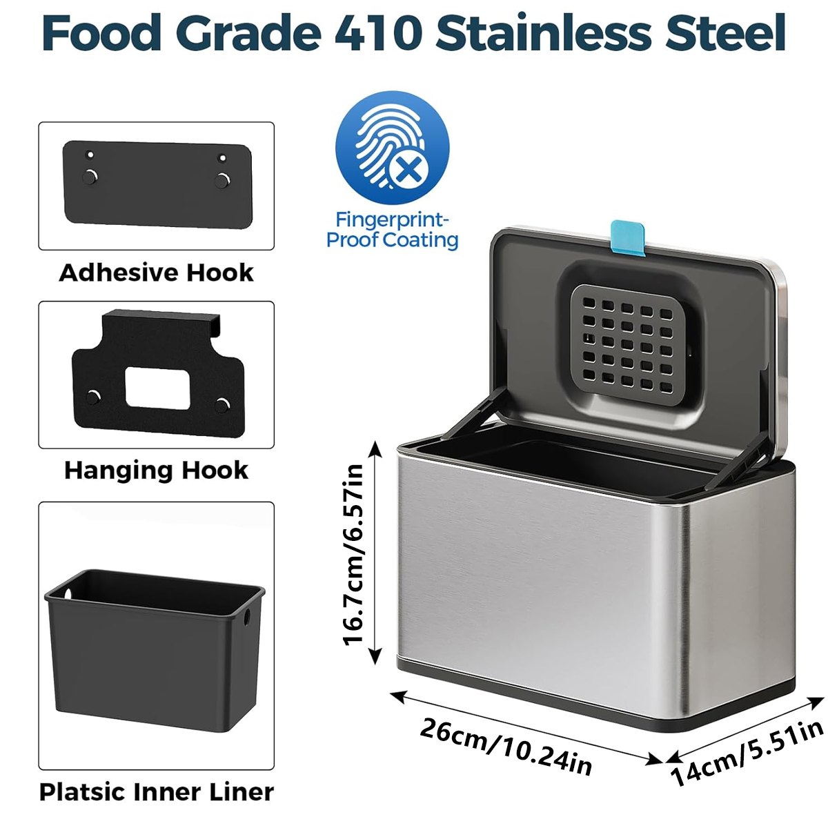 Trash Cans Two Sizes Home Organiser Set Rack | StorageOZ