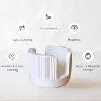 Round Diatomite Sponge Holder Two Sizes Set | StorageOZ