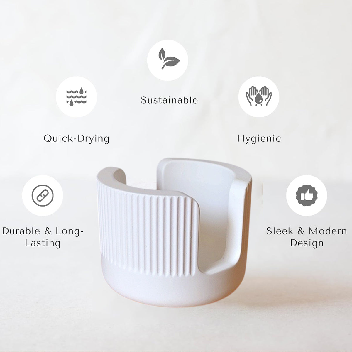 Round Diatomite Sponge Holder Two Sizes Set | StorageOZ