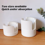 Round Diatomite Sponge Holder Two Sizes Set | StorageOZ