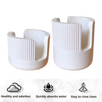 Round Diatomite Sponge Holder Two Sizes Set | StorageOZ