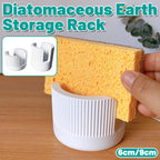 Round Diatomite Sponge Holder Two Sizes Set | StorageOZ