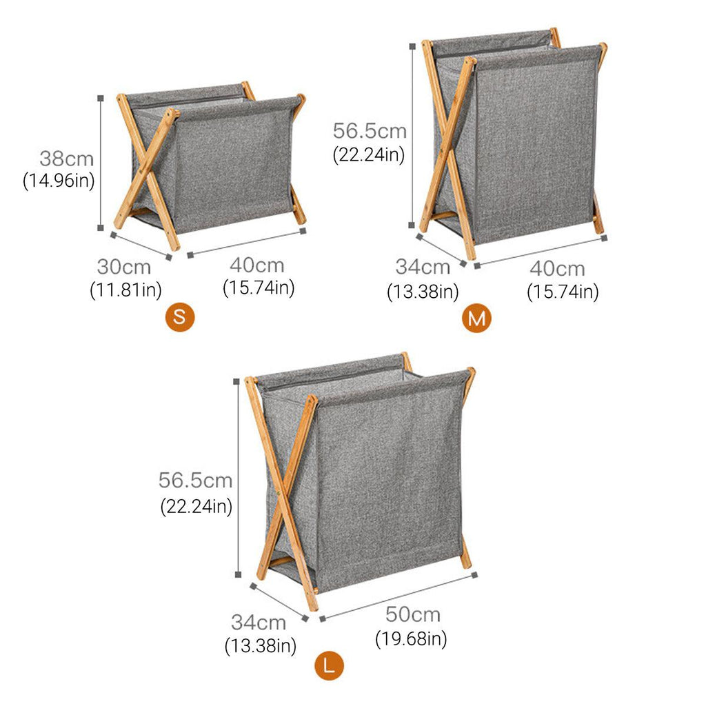 Solid Wood Frame Laundry Basket Three Sizes | StorageOZ