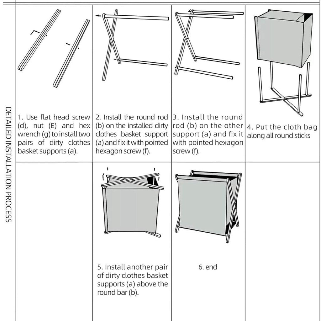 Solid Wood Frame Laundry Basket Three Sizes | StorageOZ