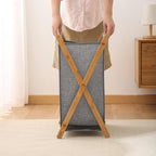 Solid Wood Frame Laundry Basket Three Sizes | StorageOZ