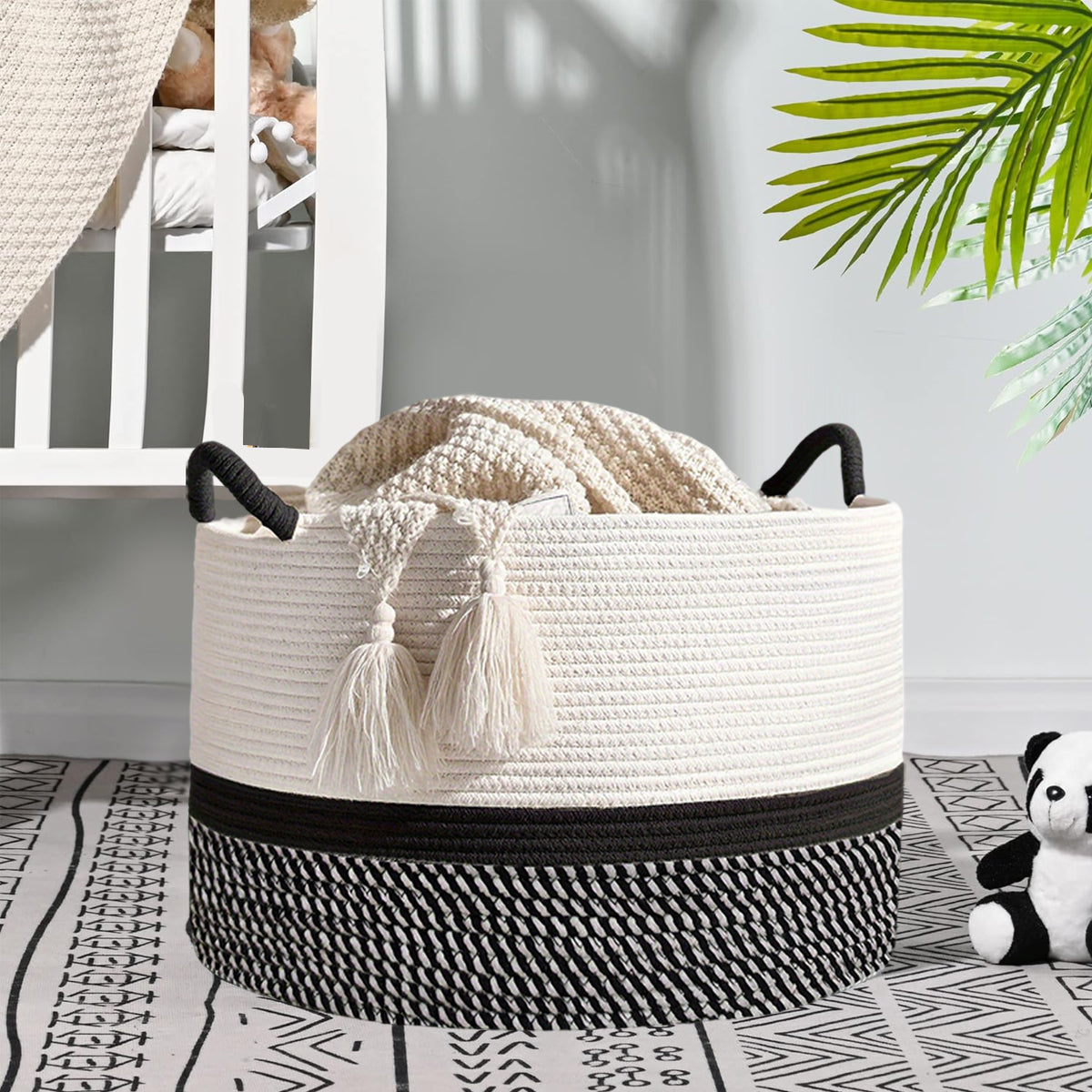 Cotton Rope Laundry Basket Two Colourways | StorageOZ