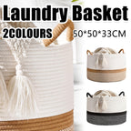 Cotton Rope Laundry Basket Two Colourways | StorageOZ