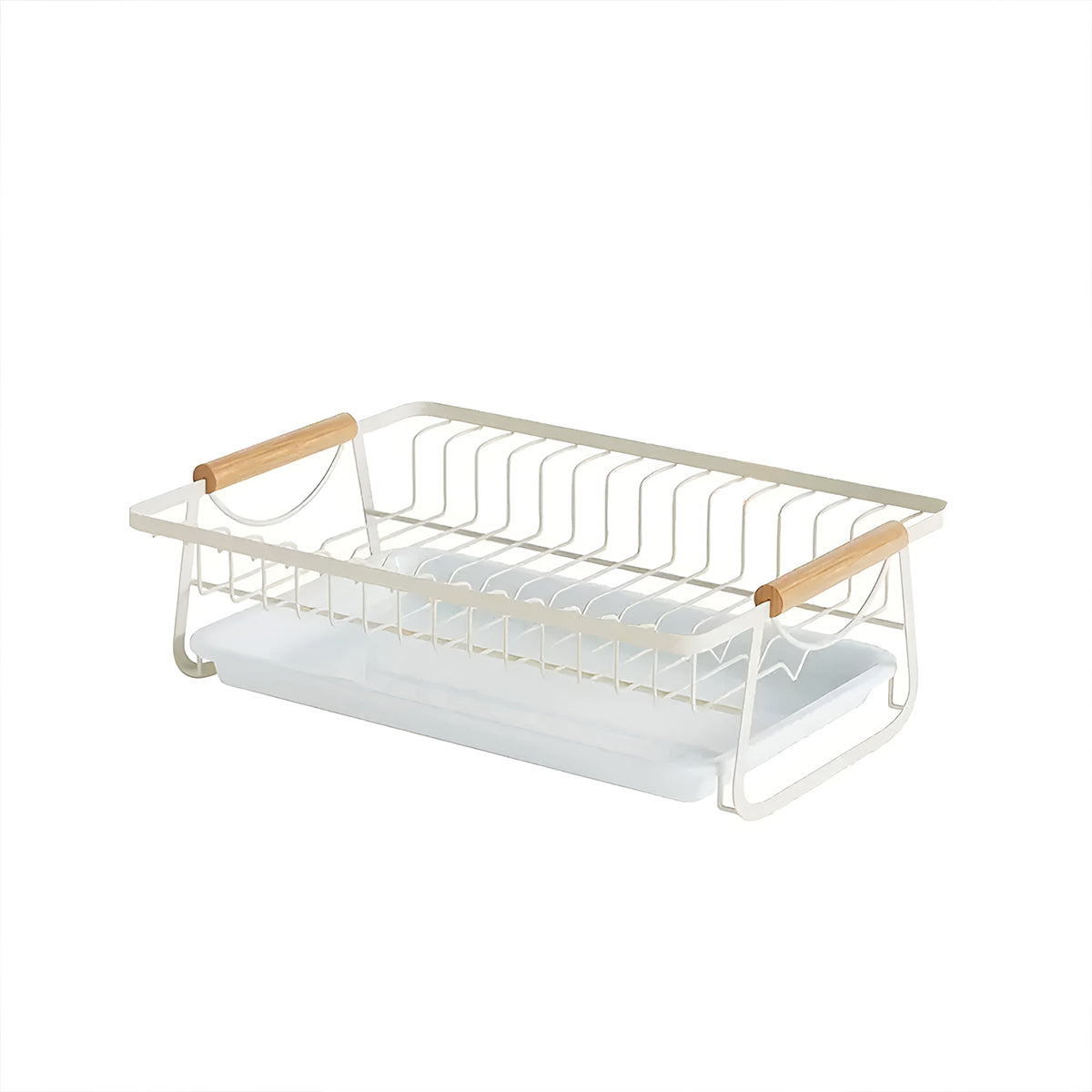 Iron Dish Rack Wood Handles Two Colours Set | StorageOZ