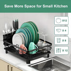 Iron Dish Rack Wood Handles Two Colours Set | StorageOZ