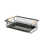 Iron Dish Rack Wood Handles Two Colours Set | StorageOZ