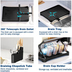 Double Layer Foldable Dish Rack Two Colours | StorageOZ